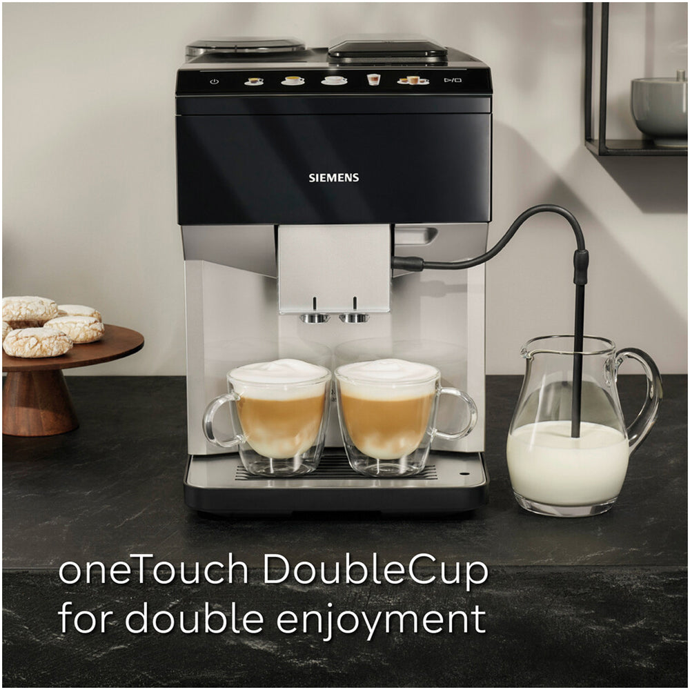 Siemens TP515GB1 EQ500 Bean to cup coffee machine Black Silver