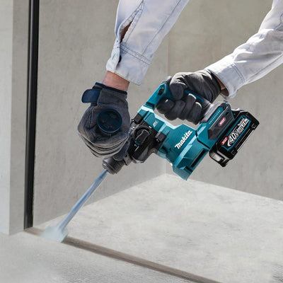 Makita HR010GZ 40V Max XGT Brushless SDS-PLUS Rotary Hammer Drill with 2 x 5.0Ah Battery Charger & Bag