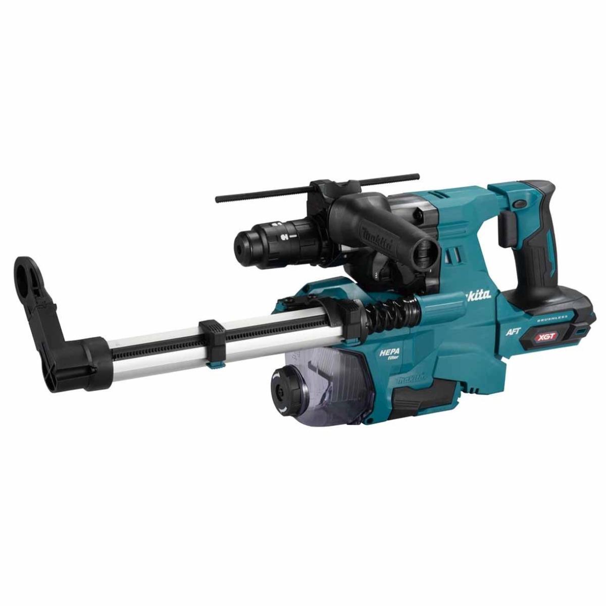 Makita HR012GZ03 40V Max XGT Brushless SDS-Plus Rotary Hammer Drill with 1 x 4.0Ah Battery, Charger Dust Collector & Case