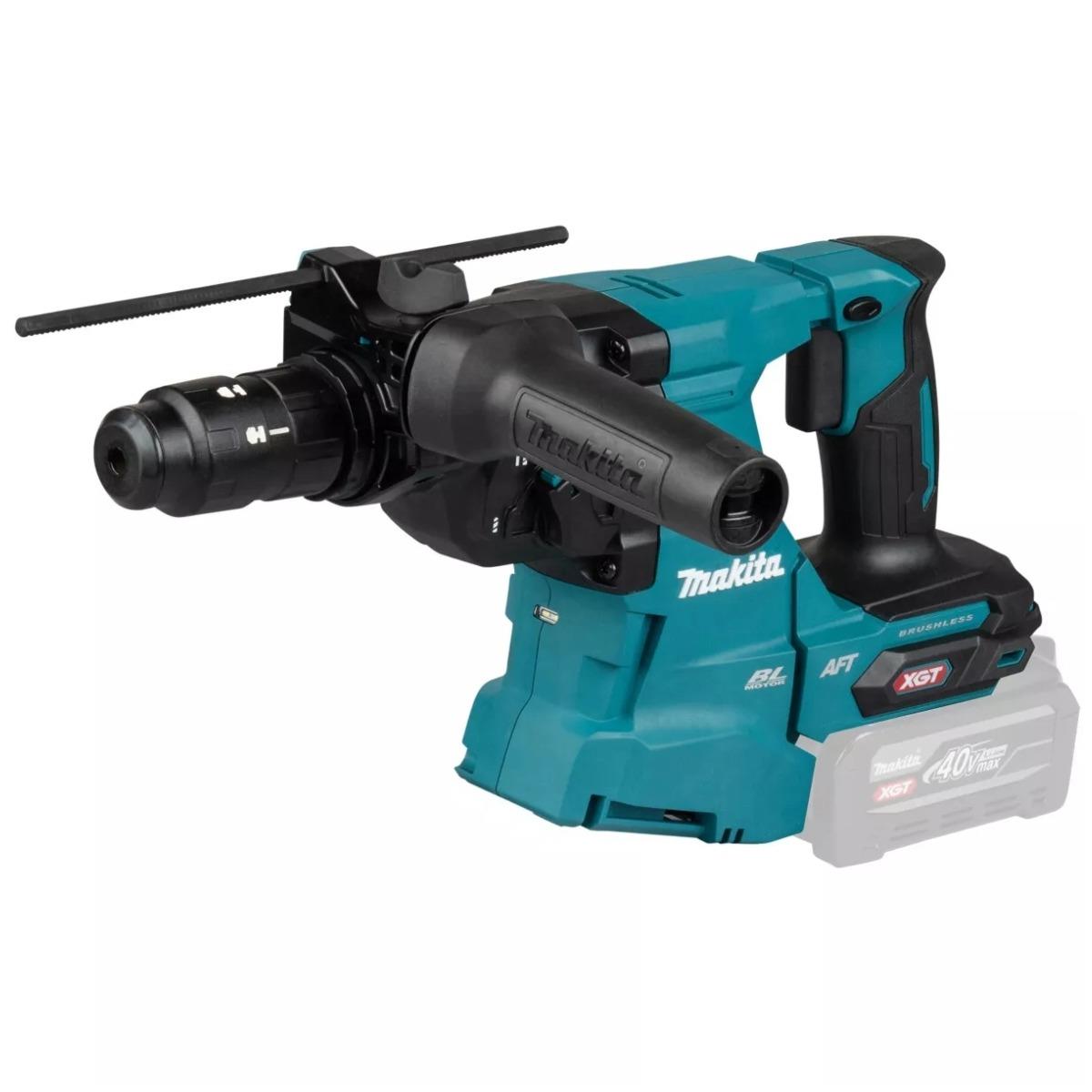 Makita HR012GZ03 40V Max XGT Brushless SDS-Plus Rotary Hammer Drill with 1 x 8.0Ah Battery, Charger Dust Collector & Case