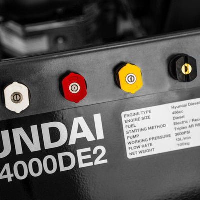 Hyundai HYW4000DE2 4000psi/275 bar Diesel Pressure Washer Annovi Reverberi Triplex Pump 13L/min with 10m Hose