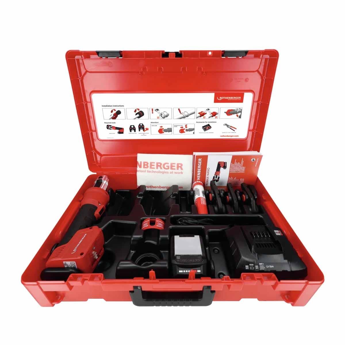 Rothenberger Romax Compact3 18V Nano M Profile 15-22-28MM with 2.0Ah battery & Charger 1000005457