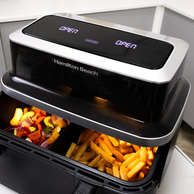 Hamilton Beach HB700VCGS - Black 9L Dual Air Fryer - Dual Zone with Vision Window
