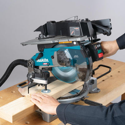 Makita LH001GZ 40V Max XGT Brushless 260mm Table Top Mitre Saw with 2 x 5.0Ah Battery & Charger