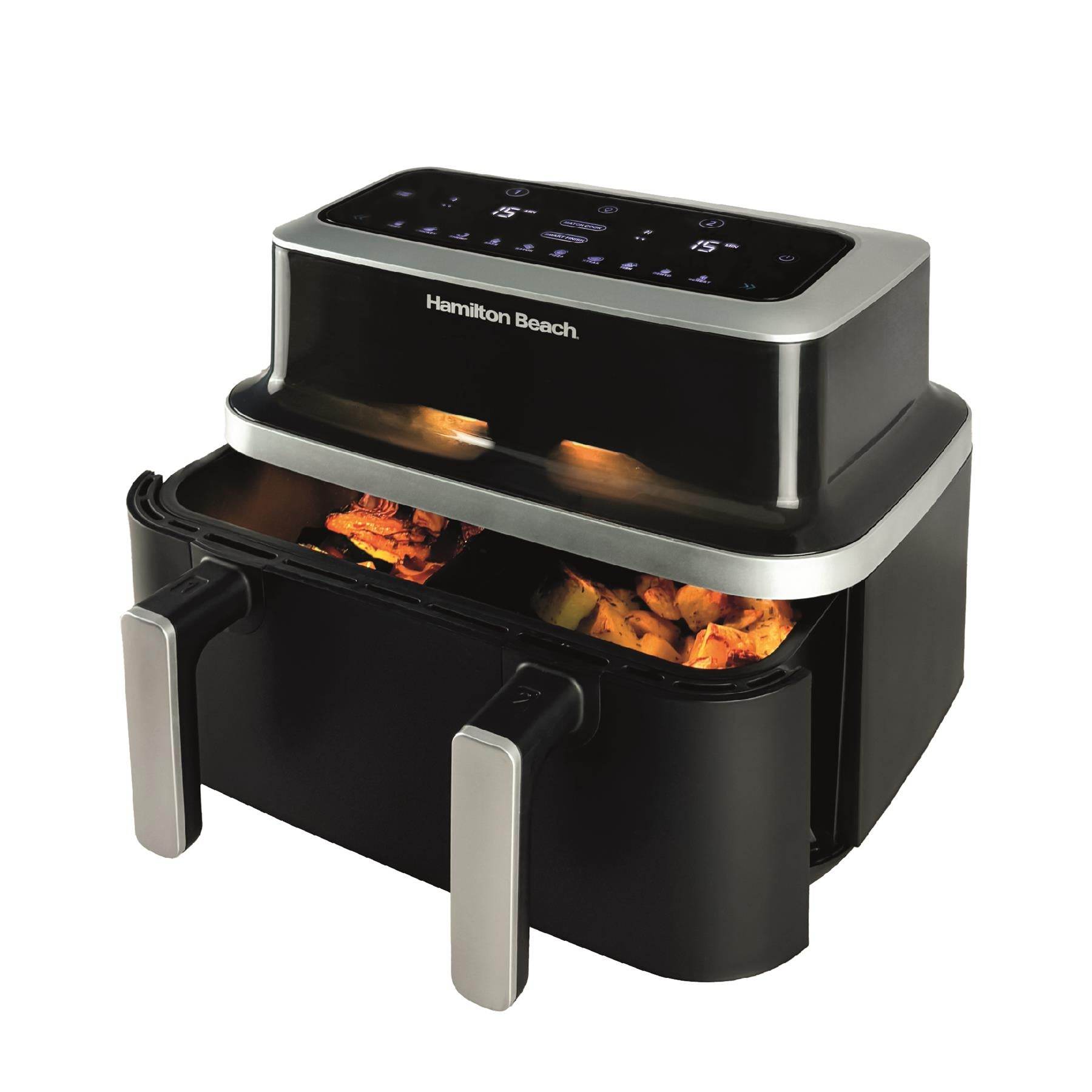 Hamilton Beach HB700VCGS - Black 9L Dual Air Fryer - Dual Zone with Vision Window