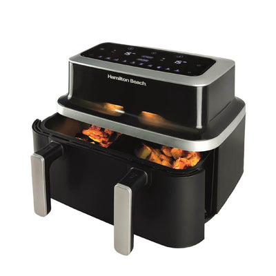Hamilton Beach HB700VCGS - Black 9L Dual Air Fryer - Dual Zone with Vision Window