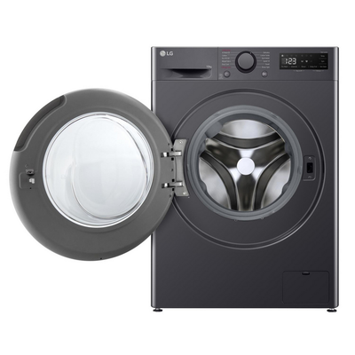 LG F4Y510GBLN1 10kg Steam 1400 Spin Freestanding Front Loading Washing Machine Slate Grey